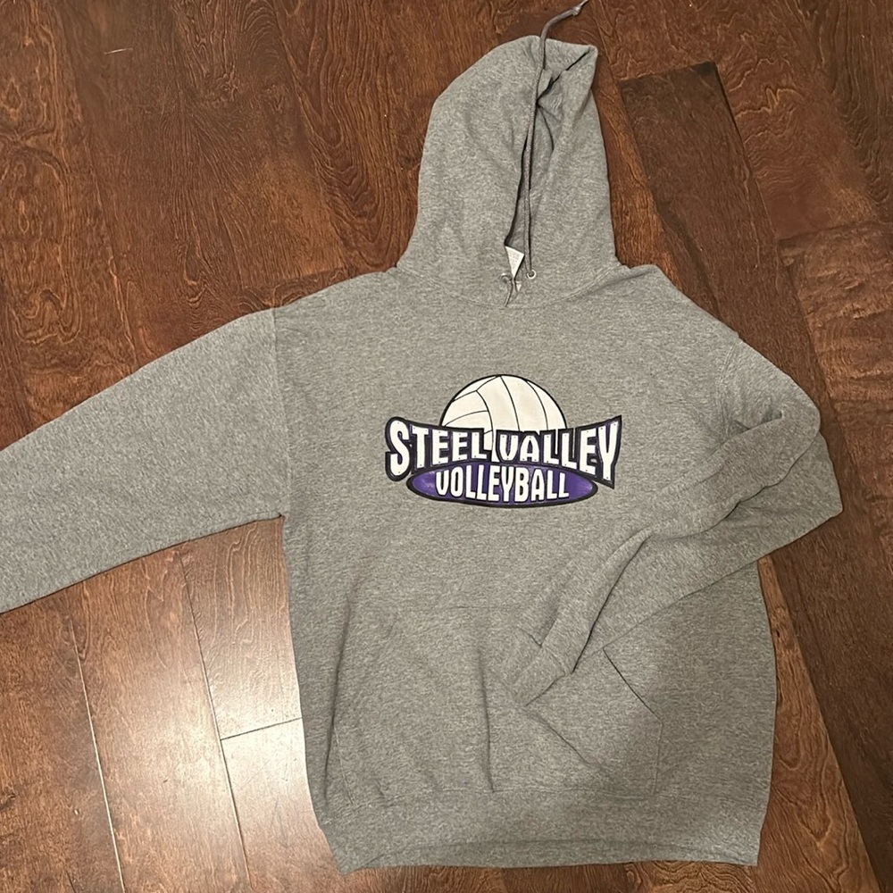 Grey Steel Valley Volleyball hoodie